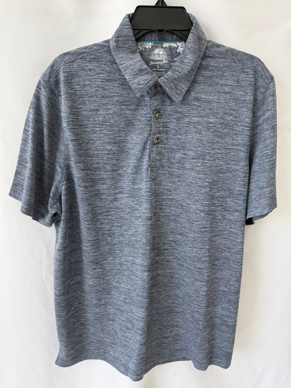 Havana Jim Men's Polo Shirt - Blue and Gray Marled